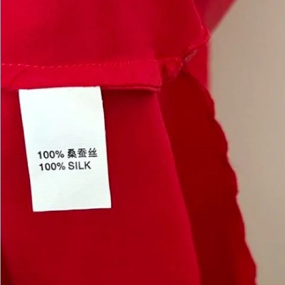 Silk Elegant Red Embroidered slip Asian teddy lingerie - Picture 4 of 5